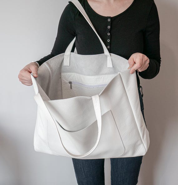 Henkeltasche Reise Handtasche Damen Weiße Leder Henkeltasche