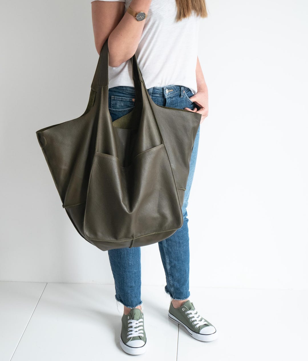 ★TOUT Y EST★ VELVET TOTE MARION BAGDARK GREEN AB2379BG020M s-l400.jpg