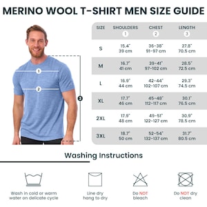 Thermal shirts - Merino wool shirt, men's thermal tee, hiking clothes, merino base layer mens undershirt, true classic tees, gymwear men image 9