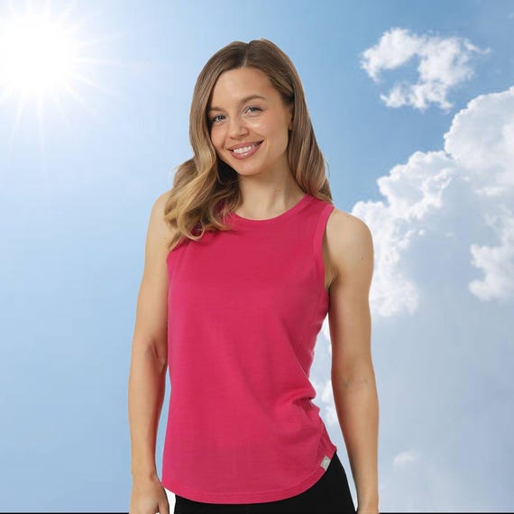 Merino Wool Tank Top: Merino Base Layer Shirt Women wool underwear, summer shirts ladies running top, sportswear, running gear, undershirt