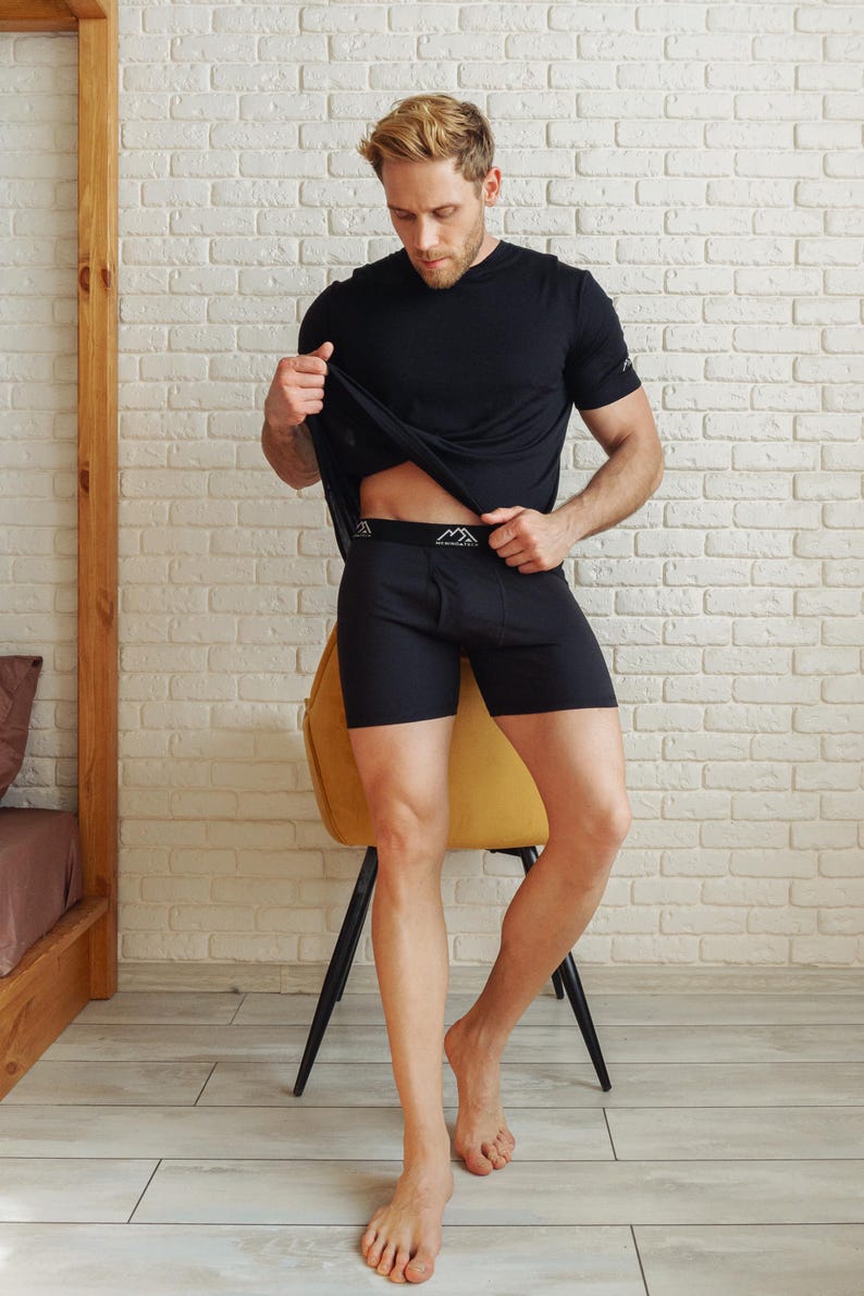 Merino Wool Boxer Shorts mens underwear, organic mens boxers, undergarments, Boxer Briefs, underpants afbeelding 16