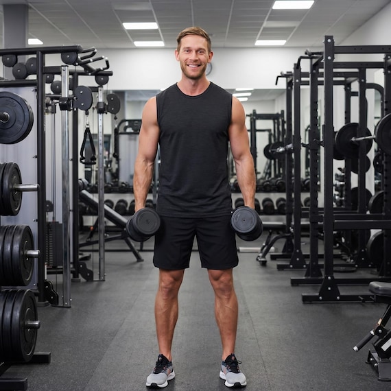 Merino wool top: tank top men, base layer sportswear tops, gymwear, muscle fit shirts