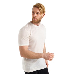 100% Merino Wool T-Shirt Men, Thermal T-Shirt, Men's Wool Shirt, Mens Activewear, Natural Hiking Clothing image 9