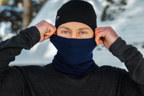 Original Neck Warmer Unisex: Merino Wool Neck Gaiter Scarf, Organic Face Mask for Adult, Natural Wool Headband, Hair Wrap, Gift