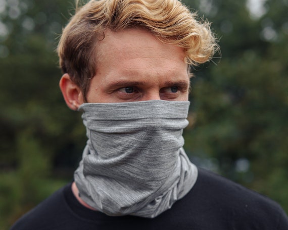 Merino Wool Neck Gaiter Face Mask - Winter Outdoors Neck Warmer for Men & Women /Organic Eco Sustainable Gifts