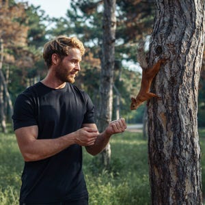 Thermal shirts - Merino wool shirt, men's thermal tee, hiking clothes, merino base layer mens undershirt, true classic tees, gymwear men image 2