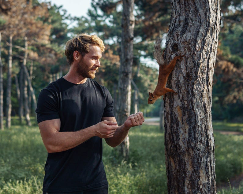 Thermal shirts - Merino wool shirt, men's thermal tee, hiking clothes, merino base layer mens undershirt, true classic tees, gymwear men image 2