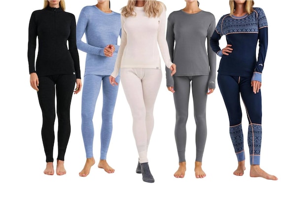 Organic Wool Costume for Women, Lightweight Pajama Set, Merino base layers, Natural Loungewear Kit & Soft Wool Underwear Set