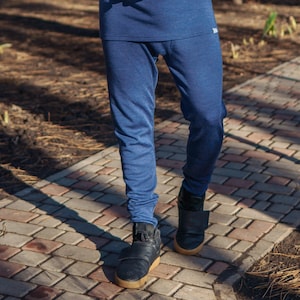 Men workout clothes: workout leggings merino wool Long Johns + Socks, Merino Base Layer Thermal Undewear Wool Mens Pants, Midweight 250 gsm image 4