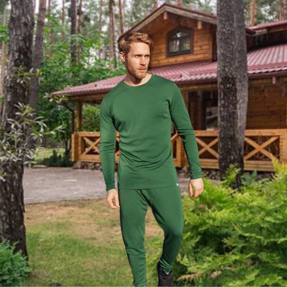 Thermal wear mens running gear merino thermals for men, merino base layer thermal long sleeve shirt, gymnastics leggings, gymwear, tracksuit