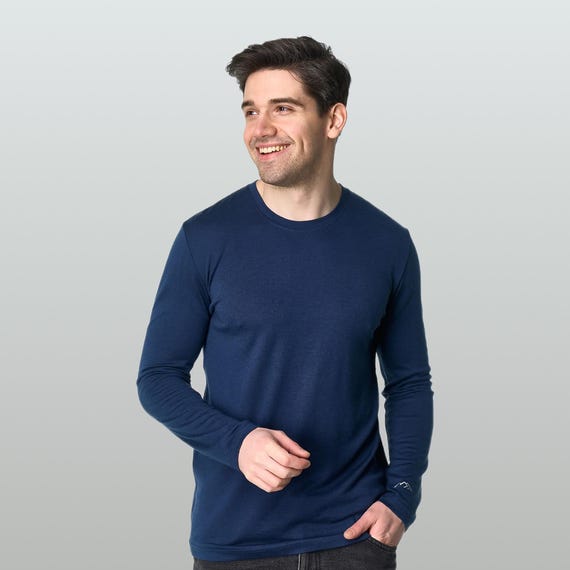 Base layer merino t-shirt, Merino Wool Shirt for Men, Merino wool long sleeve thermal underwear, wool shirt mens undershirt, thermal shirts