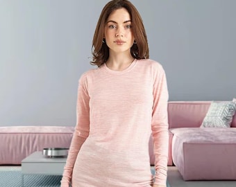 Base Layer Merino Wool Shirt, merino shirt women thermal long sleeve runner gear, thermal shirts, merino base layer thermal tops undershirt