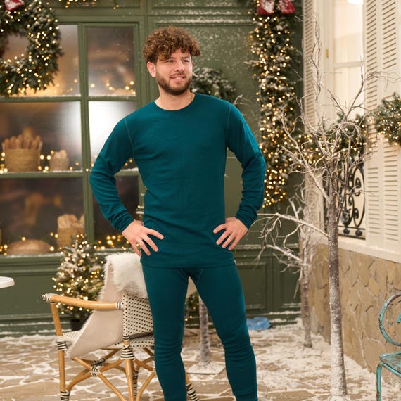 Merino wool set men's base layers thermal underwear, thermals, runner gear, gymwear, tracksuit