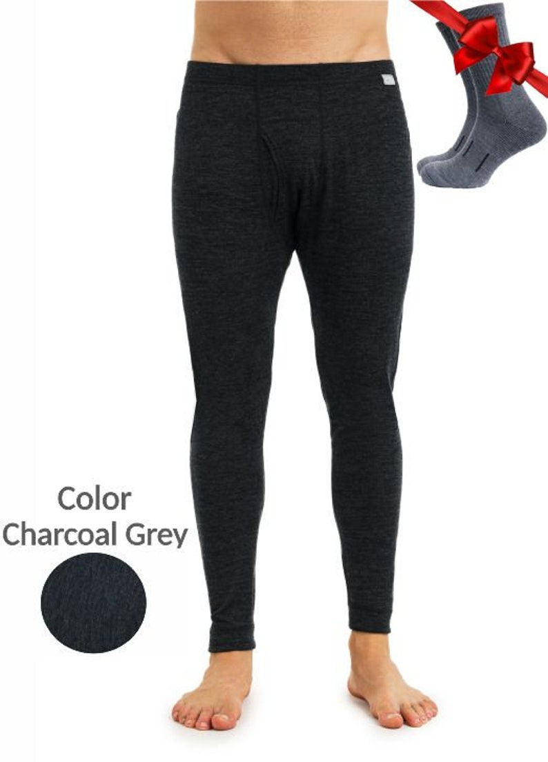 Natural Merino Wool Leggings, Base Layer Undergarment Pants, Thermal ...