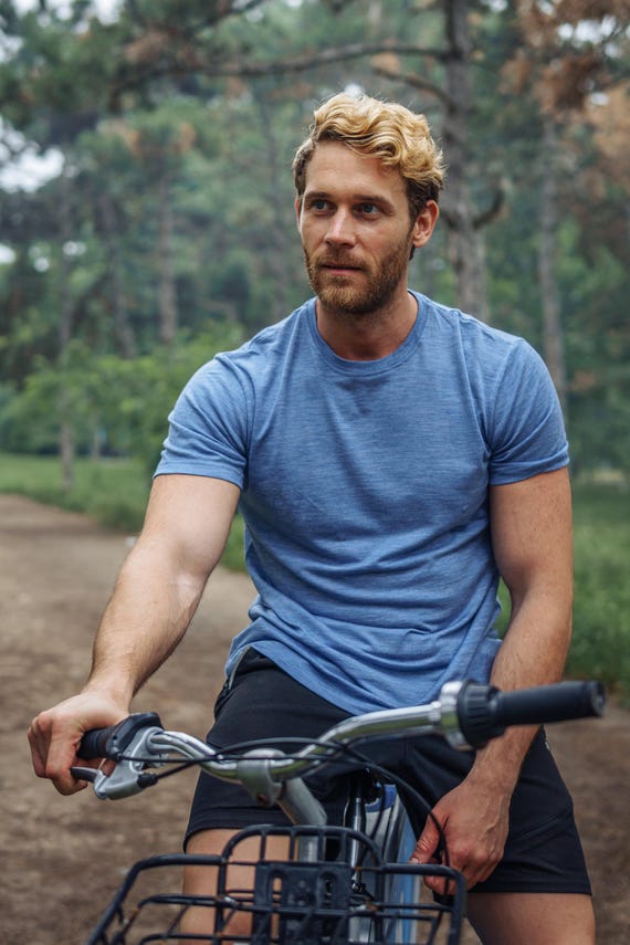 Base layer merino wool shirt for men, merino wool tshirt - true classic tees, mens running gear, gymwear men, thermal underwear, undershirt