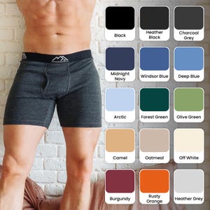 Merino Wool Boxer Shorts mens underwear, organic mens boxers, undergarments, Boxer Briefs, underpants afbeelding 7