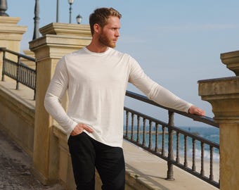 Merino shirt: merino wool shirt, base layer thermal shirts, full sleeve top, sweatshirt, undershirt