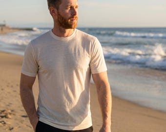 Merino wool shirt for men, mens base layers thermal shirts, hiking clothes, thermal tops, gymwear, runner gear