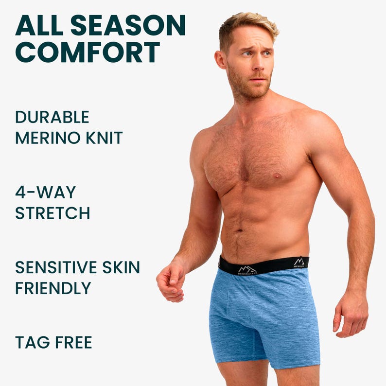 Merino Wool Boxer Shorts mens underwear, organic mens boxers, undergarments, Boxer Briefs, underpants afbeelding 10