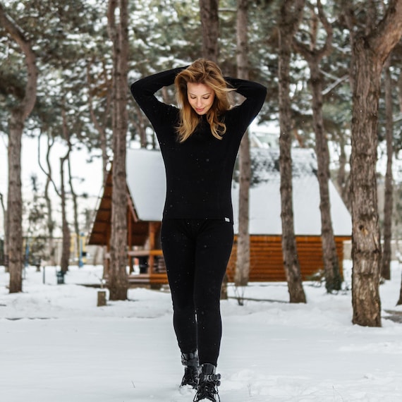 Winter leggings, merino wool pants ladies joggers, legging for sport, sweatpants, gymwear, thermal underwear