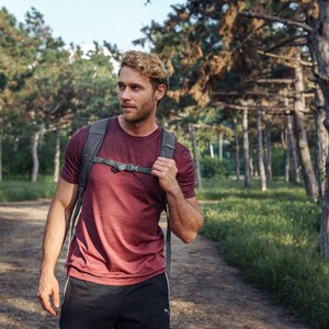 Merino wool shirt for men, mens base layers thermal shirts, hiking clothes, thermal tops, gymwear, runner gear imagem 13