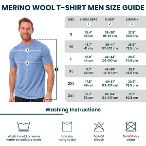 Merino wool shirt: merino base layer thermal shirts, mens running gear, wool t-shirt, gymwear men, mens hiking clothes, thermal underwear image 8
