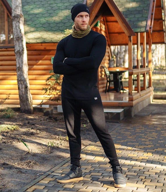 Leggings for Men | Natural 100% Merino Wool Thermal Underwear Base Layer, Mens Wool Pants & Winter Bottoms