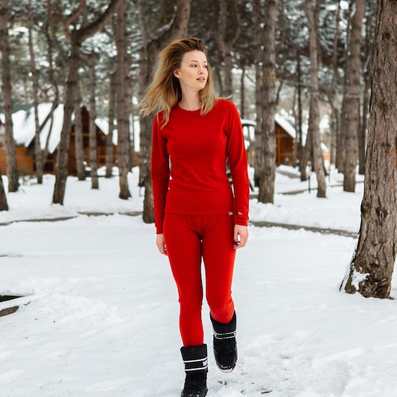 Womens Pants, Organic Merino Wool Leggings for Women, Thermal Underwear, Merino Wool Workout Outfits, Women's Underwear Bottoms