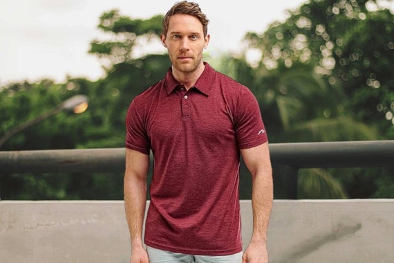 Men's Polo Shirt Short Sleeve | Natural Merino Wool Polo Top | Eco-Friendly mens t-shirt, Soft Tee for men | Perfect Gift for Him