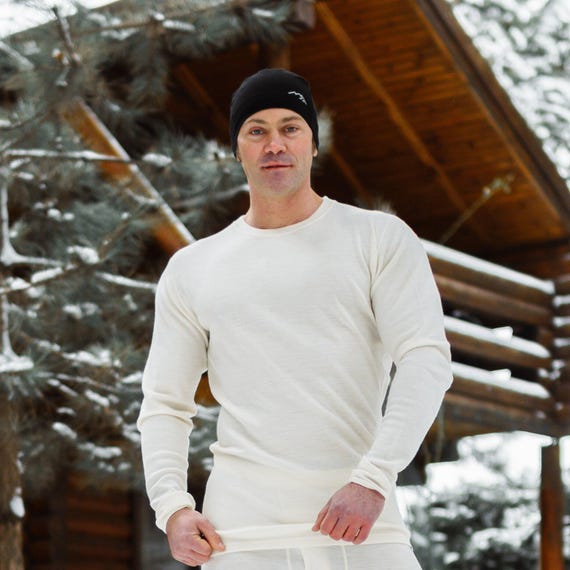 Merino wool shirt thermal long sleeve wool underwear, runner gear, gymwear, sweatshirt, undershirt, sweater