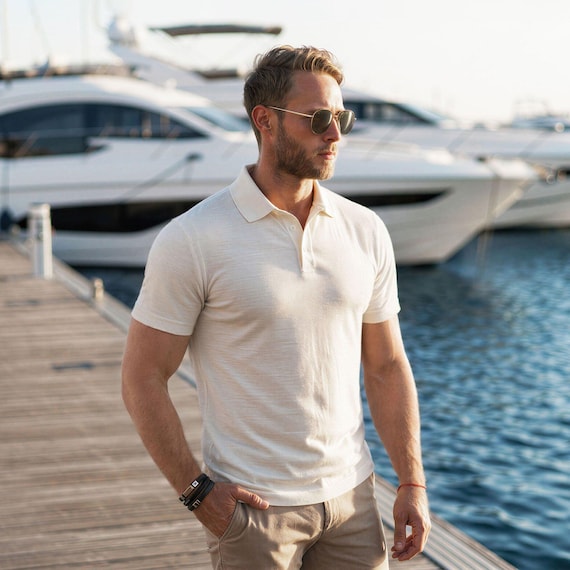 Polo shirts for men: merino wool polo, casual polo shirt, lightweight polo, merino shirt