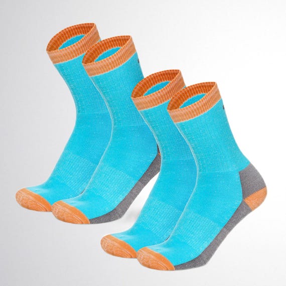 Merino Wool Socks - Organic Thin Unisex Socks for Men & Women, Breathable Comfortable, Perfect for Summer, 2 Pairs Classic Casual Footwear