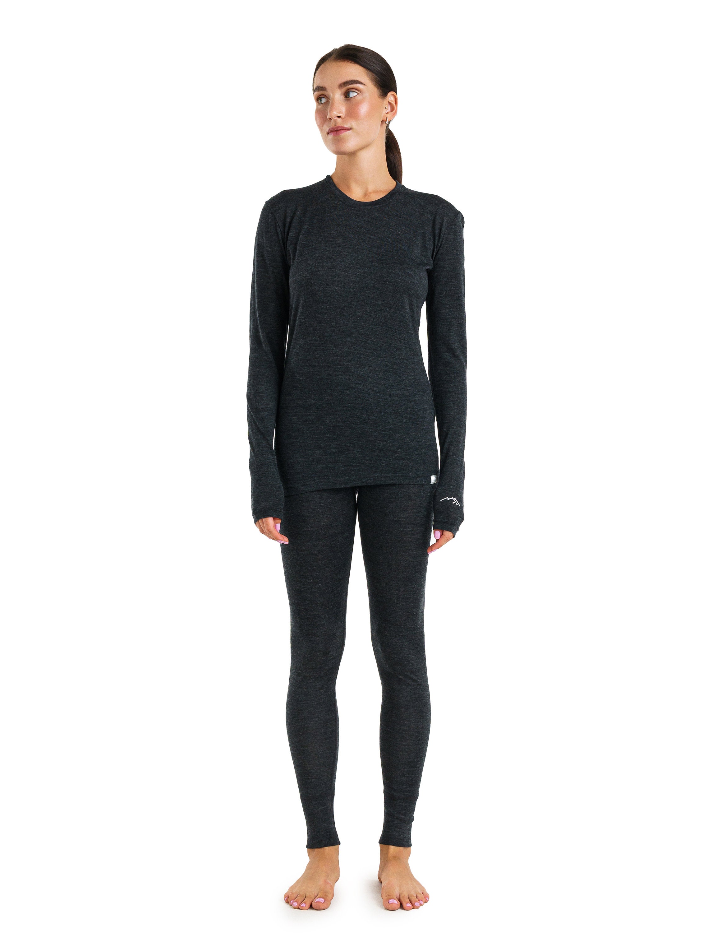 Merino Wool Base Layer Women Set Lightweight Thermal Etsy