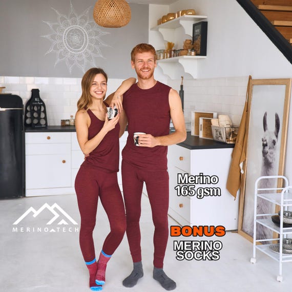 Mens gym leggings merino wool pants, legging for sport, thermal underwear, gymwear, sweatpants, underpants