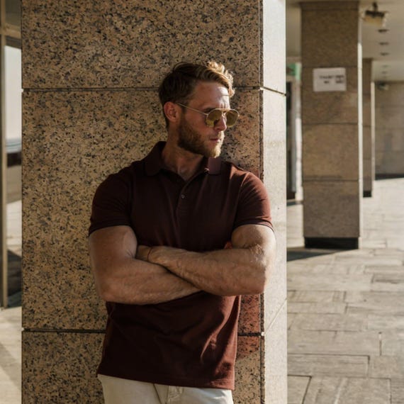 Mens Shirts | Merino Wool T-Shirt for Men, Organic Short Sleeve Polo, Soft Breathable Casual Basic Tee, Eco-Friendly Summer Wear