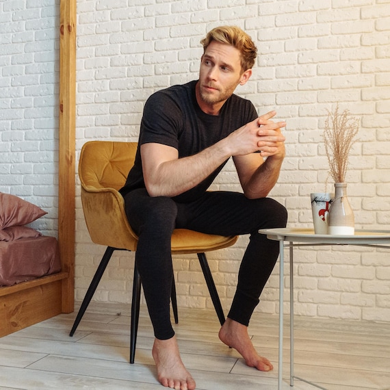Legging for sport, merino wool pants, thermal leggings men, gymwear, underwear, long johns, underpants