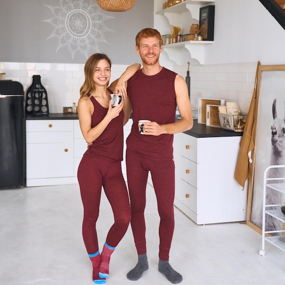Mens gym leggings merino wool pants, legging for sport, thermal underwear, gymwear, sweatpants, underpants