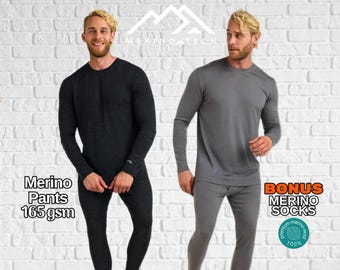 Lightweight merino wool pants base layer nature leggings, sweatpants joggers, thermal underpants