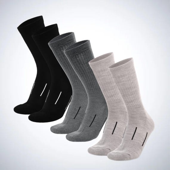Merino wool socks 3pc-6pc, sports socks, merino socks unisex lightweight natural wool socks