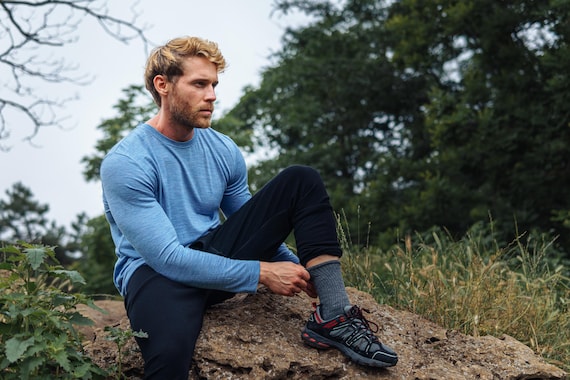 Hiking Socks: Merino Wool Socks moisturizing, merino socks, walking socks breathable, crew length socks, hiking footwear, moisture wicking