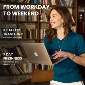 Lightweight Merino wool shirts: base layer top, undershirt, ladies casual shirt, gymwear, hiking clothes immagine 5