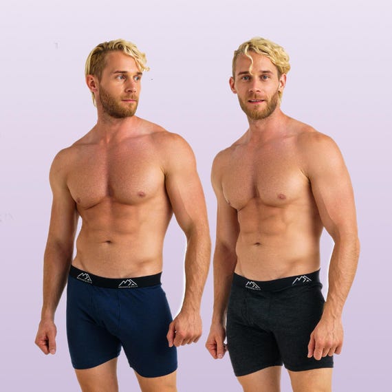 Organic Merino Wool underwear mens boxer briefs, boxers shorts for men undergarment, underpants, boxershorts