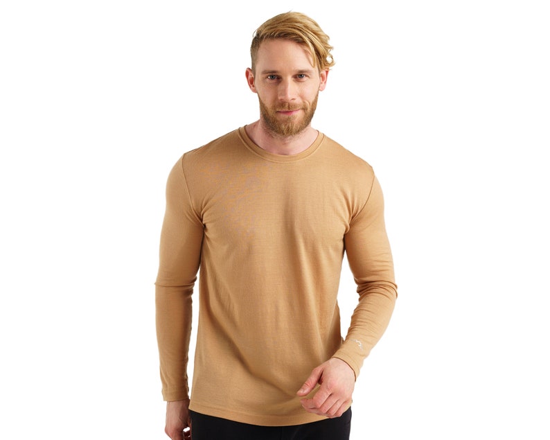 Merino.tech 100% Organic Merino Wool Lightweight Men's Base Layer Outdoorsy Gifts for Man Long Sleeve Thermal T-Shirt image 10