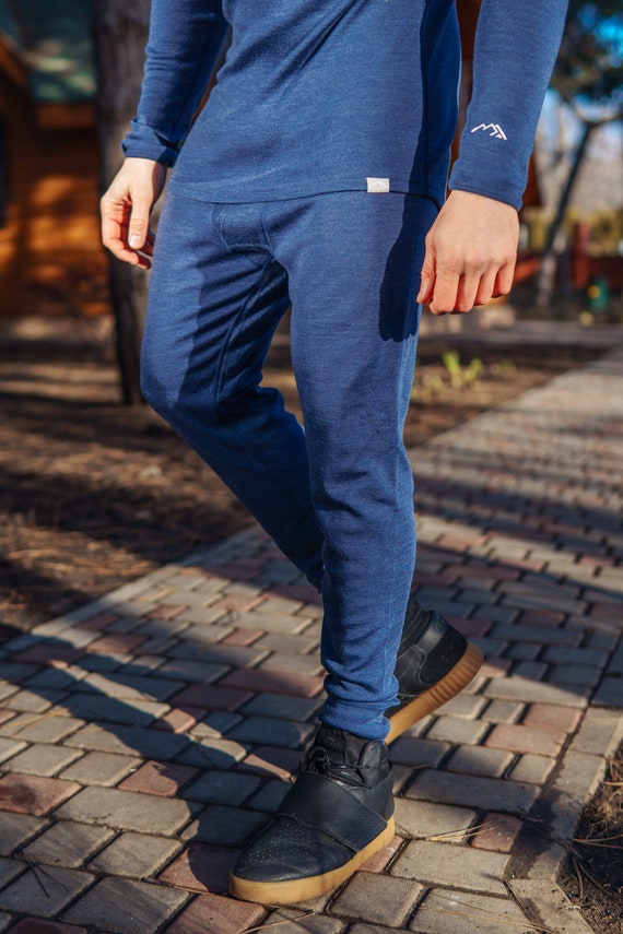 Merino Wool Men's Midweight Base Layer Thermal Underwear Bottoms Pants-UNPAINTED Merino Wool Men's Midweight Base Layer Thermal Underwear Bottoms Pants-UNPAINTED
