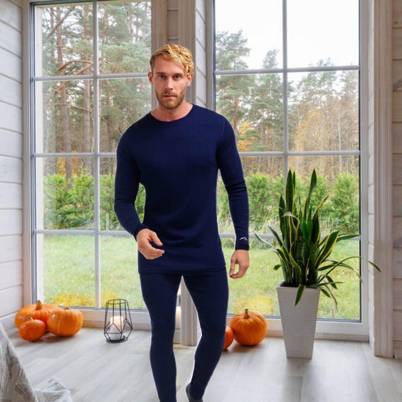 Merino thermals gymwear: thermal long sleeve shirt, long johns, merino base layer thermal wear, mens running gear, gymnastics leggings