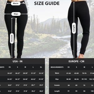 Organic Merino Wool Leggings for Woman, Thermal Underwear, Merino Wool Womens Pants, Thermal Workout Outfits, Women's Underwear Bottoms image 6