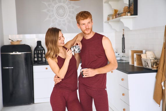 Tank Top Men: sportswear top, thermal underwear wool tshirt, Merino wool shirt, wool underwear, undershirt, athleisure wear, running gear