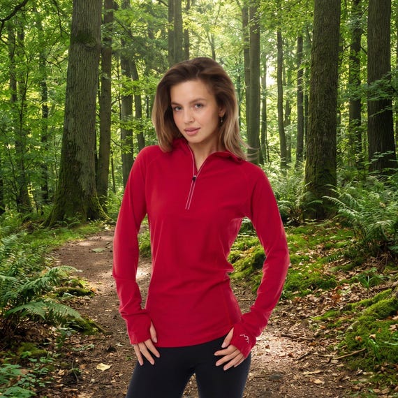 Merino wool hoodie base layer thermal shirts, zipper hoodie, lightweight hoodie, runner gear, gymwear