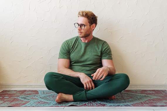 Men's Pants, Organic Merino Wool Pants for men, Mens Leggings Long Johns + Gift Wool Socks, Thermal Underwear, Merino Midweight 250 gsm