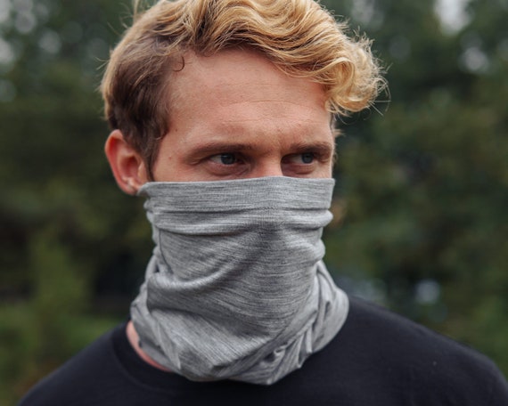 Natural Gaiter Face Mask, Original Merino Wool Neck Warmer for Winter, Multifunctional Headwear Unisex, Merino Wool Scarf & Headband